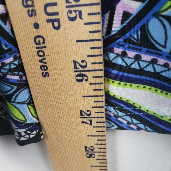 Melissa Paige Torquoise 3/4th Length Sleeve Paisley Print Shirt Sz PL - Picture 8 of 9